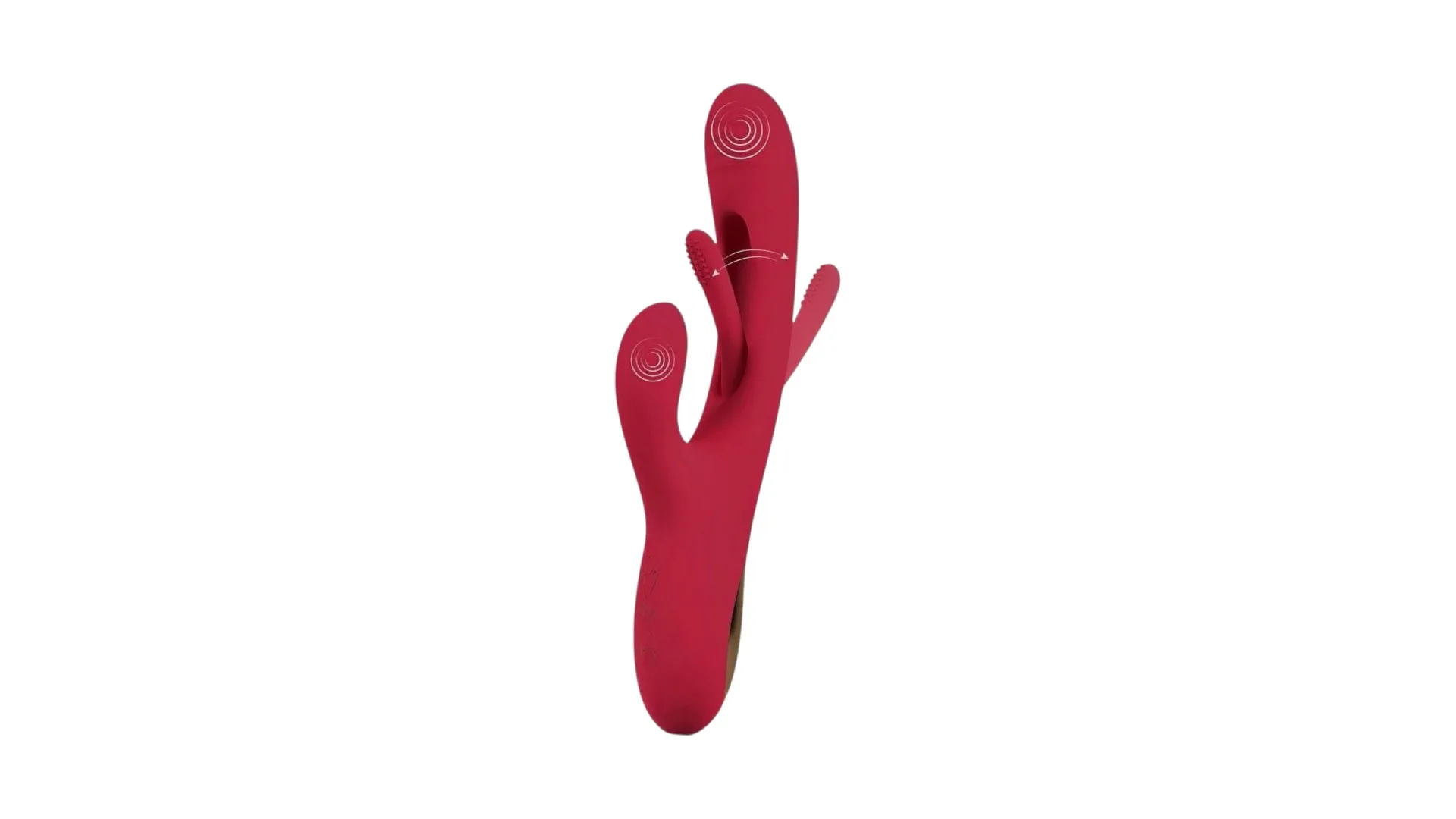 Smile G-Spot Rabbit - Vibrátor s kmitajúcim jazykom (Červená)