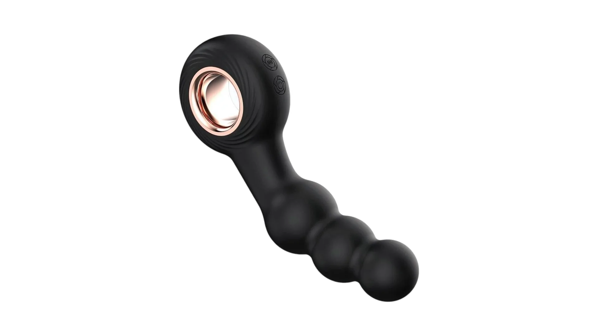 Guilty Toys Max - Vibračný análny kolík s guličkami (Čierna/Rose Gold)