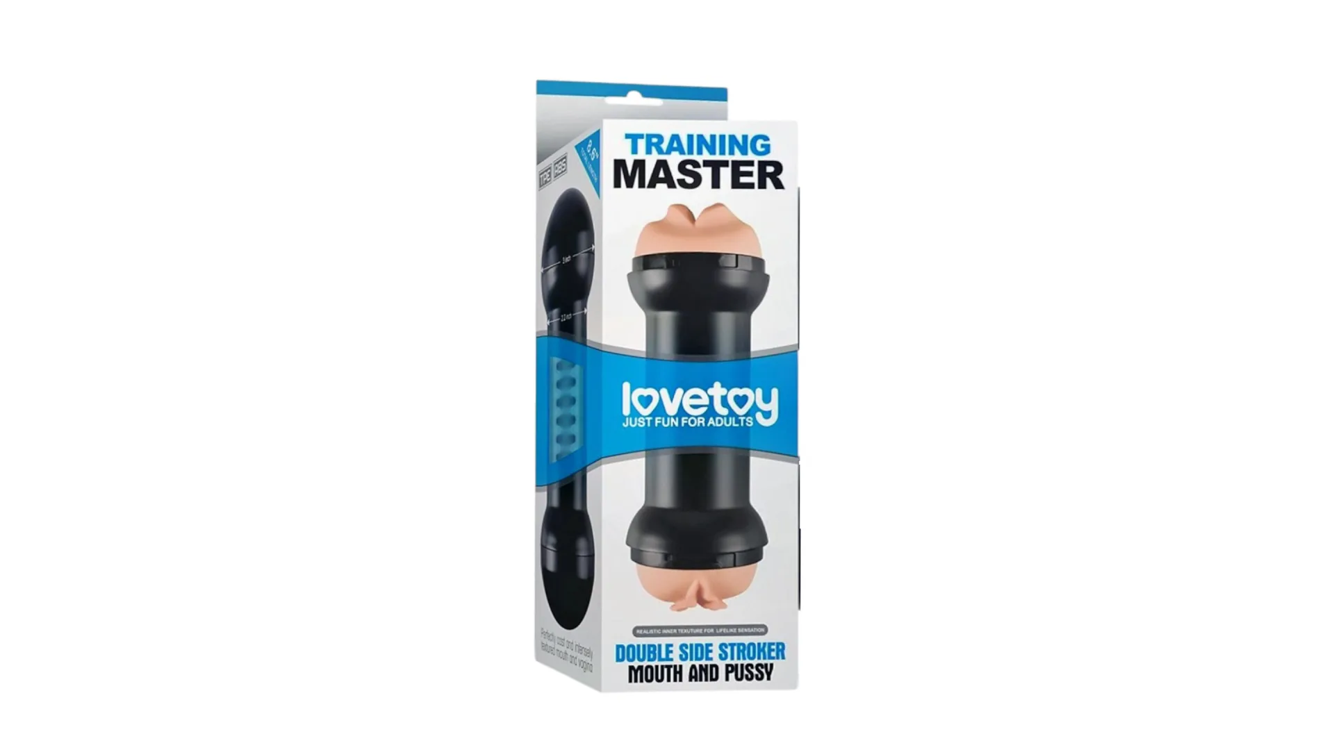 Lovetoy Training Master – obojstranný masturbátor ústa a vagína 22 cm