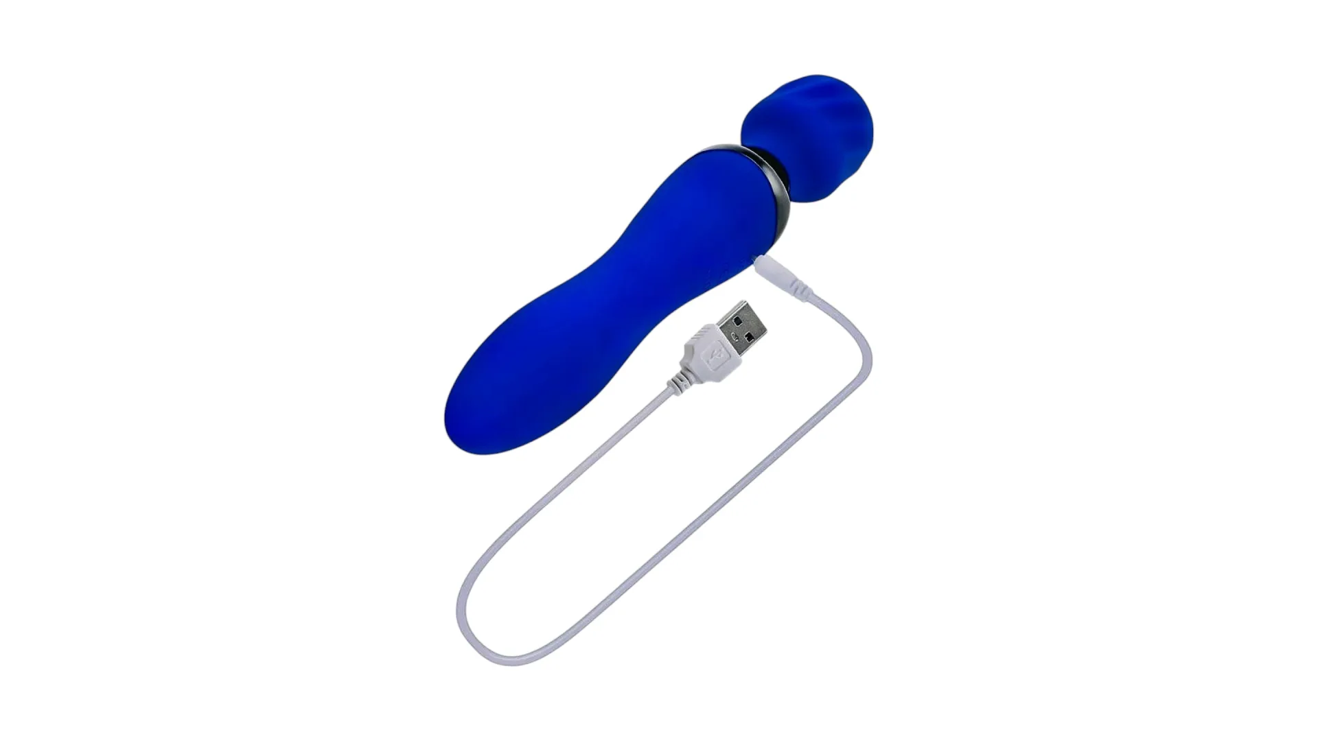 Selopa Blue Belle – masážna hlavica s jemným silikónom a USB nabíjaním 19,9 cm
