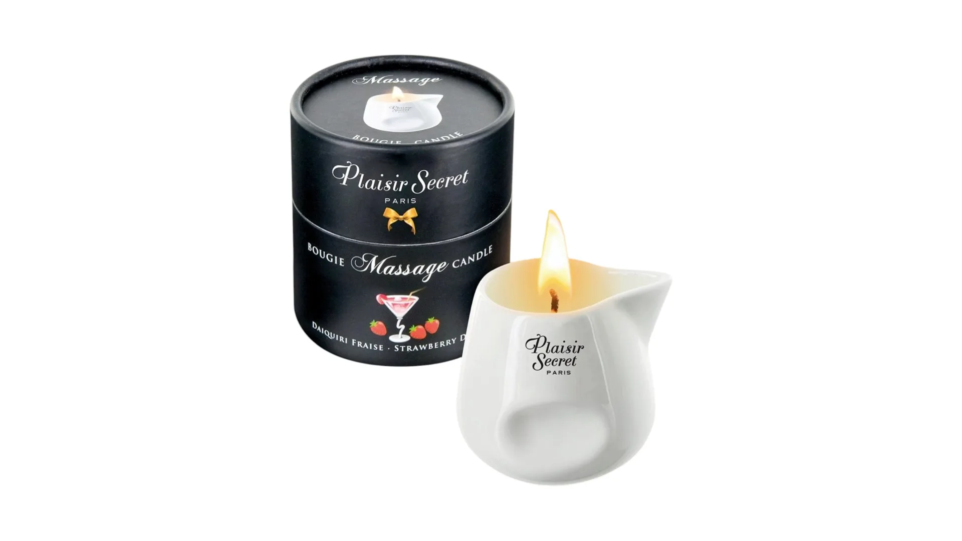 Plaisir Secret Massage Candle - Masážna sviečka (Jahodové Daiquiri)