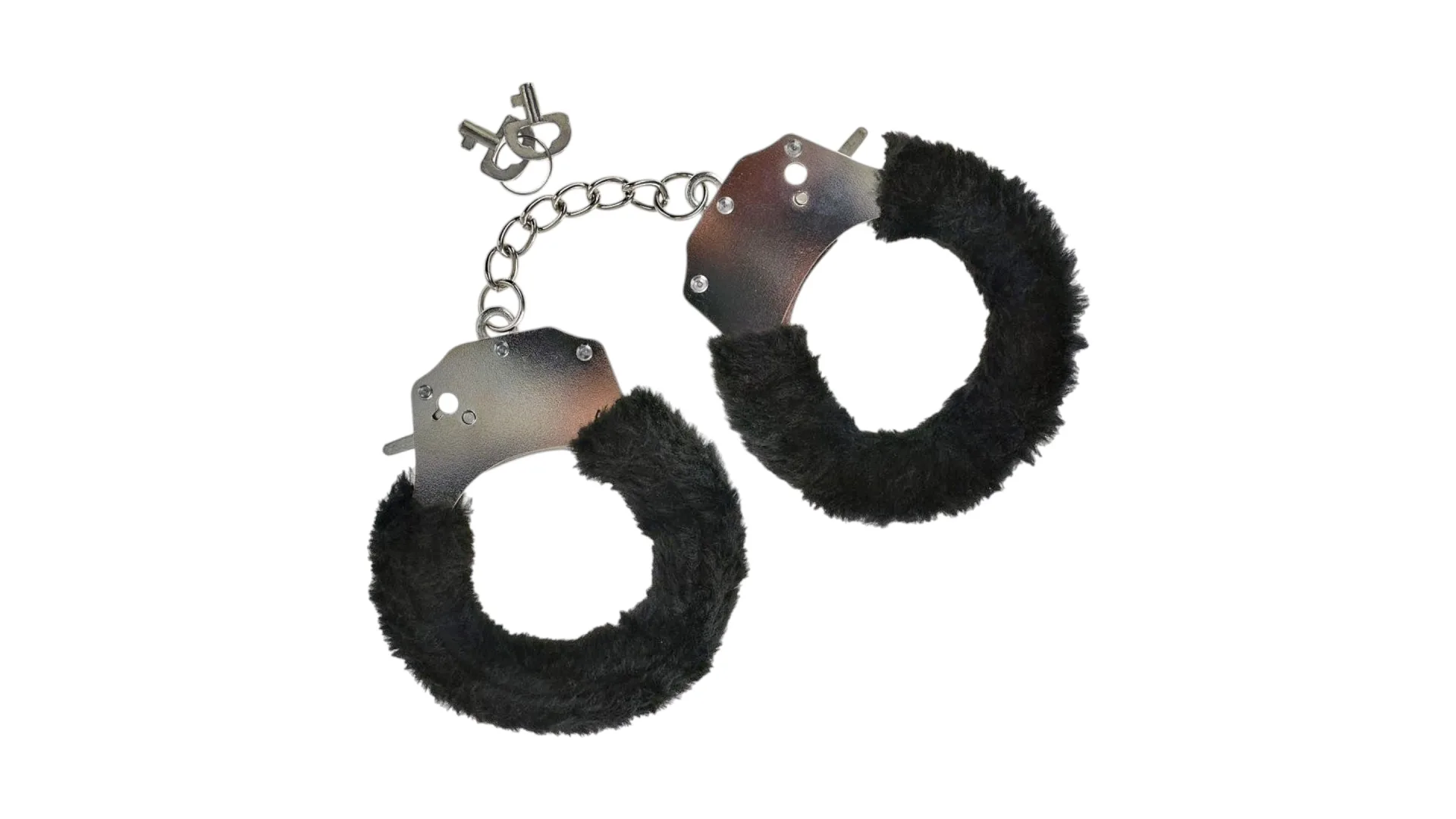 Mokko Pure Joy HandCuffs – plyšové putá s kľúčikmi čierne