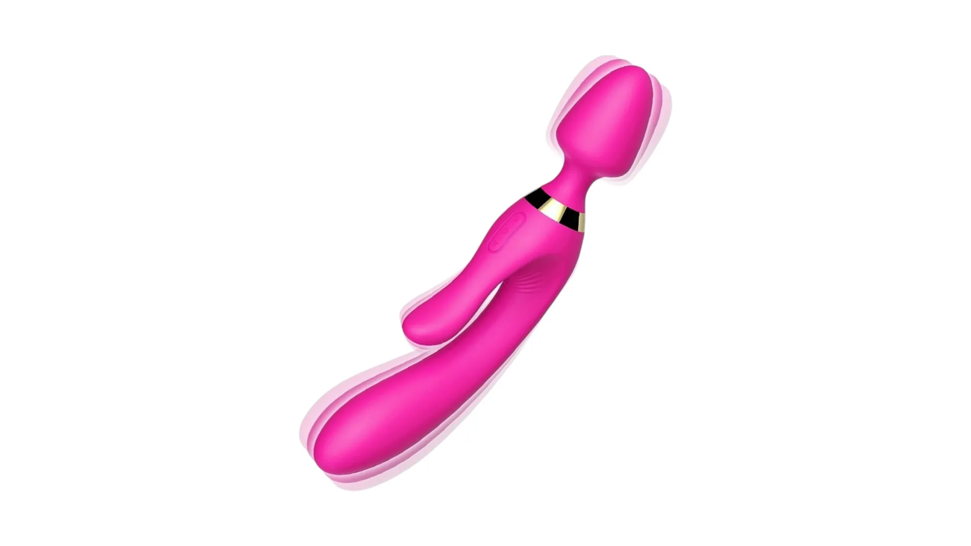Magic Wand Dual Pleasure - Nabíjací vibrátor 2v1 (Ružová)