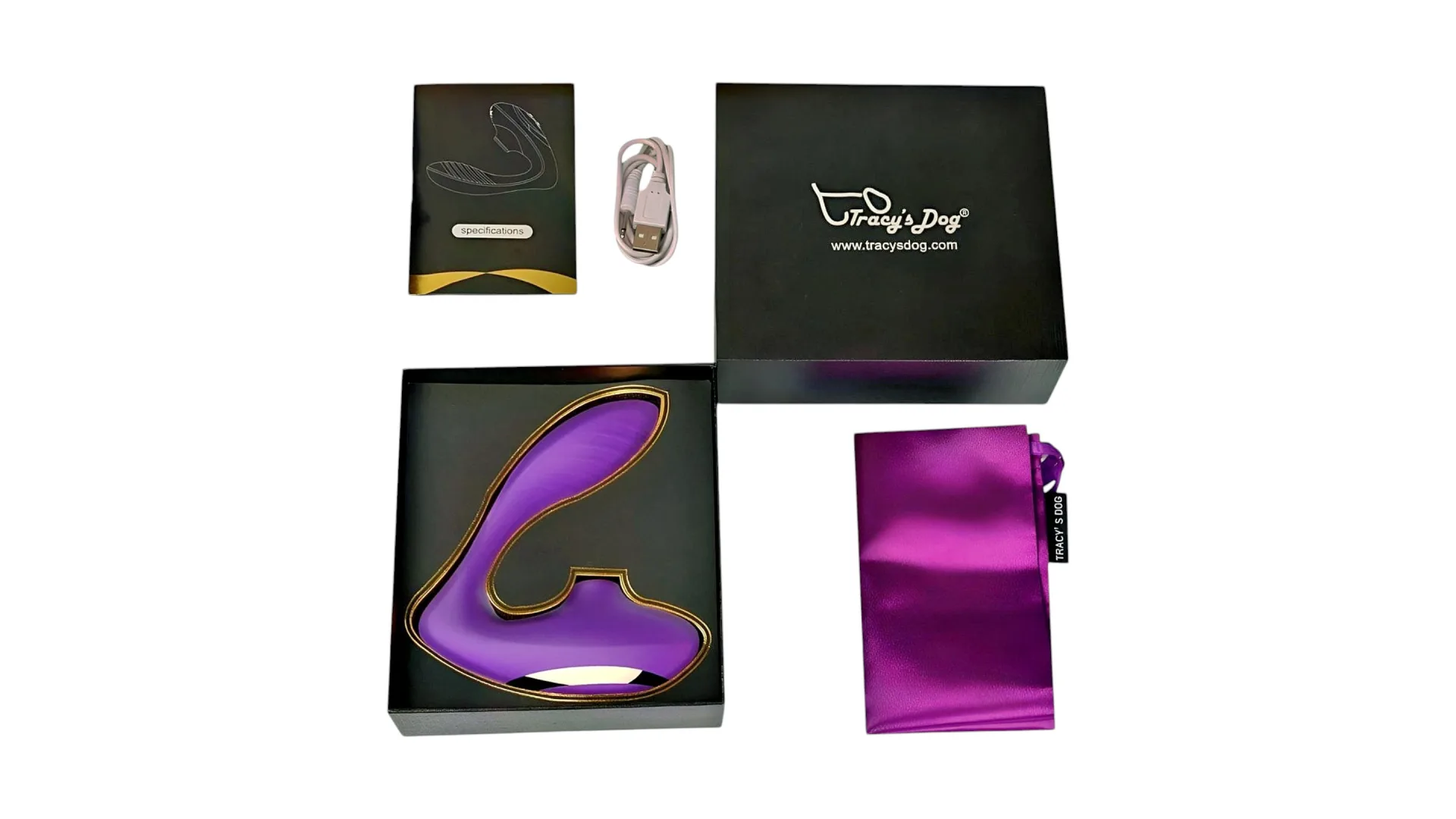 Tracy’s Dog G-spot & Clitoral – vibračný stimulátor 2v1 fialový